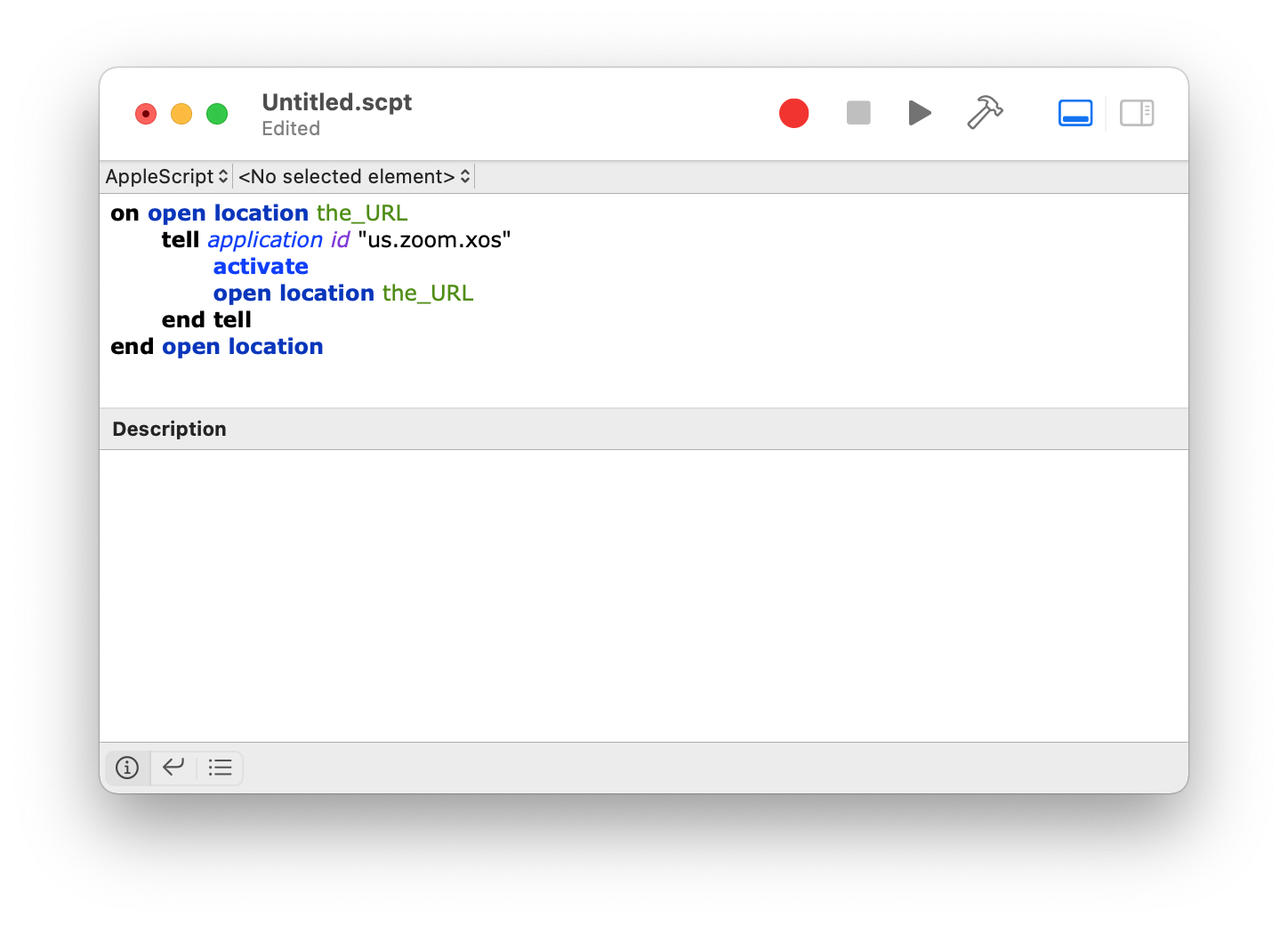 Untitled.scpt in Script Editor